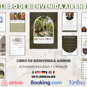 Plantilla: Libro de bienvenida Airbnb, libro de bienvenida de alquiler vacacional, libro de bienvenida de VRBO
